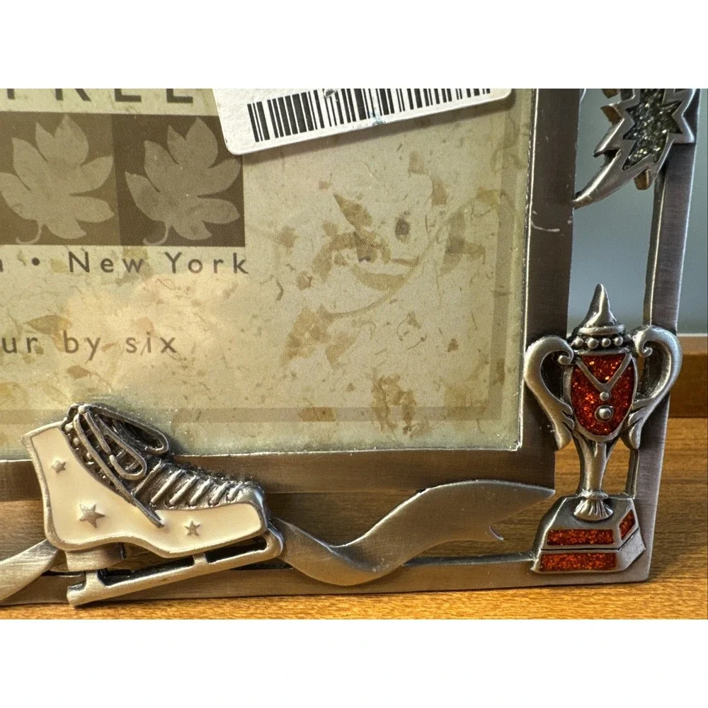 six trees 4 x 6 picture frame Pewter look